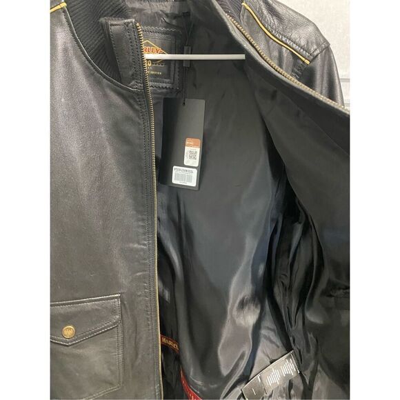 Harley-Davidson Women's 120th Anniversary Bomber Leather Jacket NWT size 2XL - Picture 6 of 10